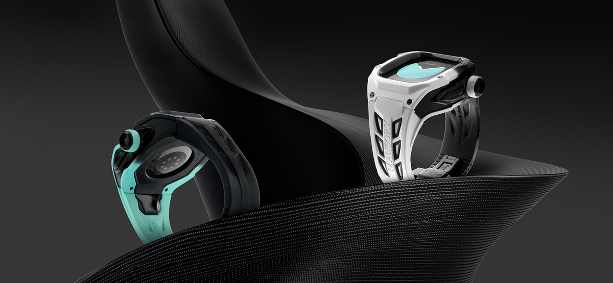 GOLDEN CONCEPT 44mmレーシングスポーツ カーボン✖️ゴールド Luxurious Racing Sport Carbon Case for Apple Watch Ultra 1