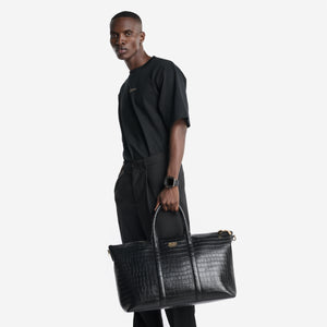 Golden Concept - Leather Bags - Weekend Bag (Croco Embossed)