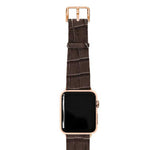 Load image into Gallery viewer, Meridio - Apple Watch Leather Strap - Reptilia Collection - Evening Shadow

