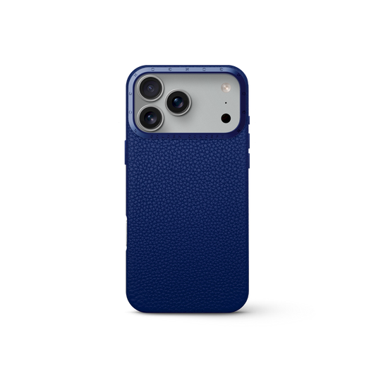 iPhone Case 17 - Full-Grain Leather - Deep Blue