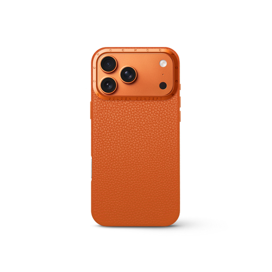 iPhone Case 17 - Full-Grain Leather - Orange