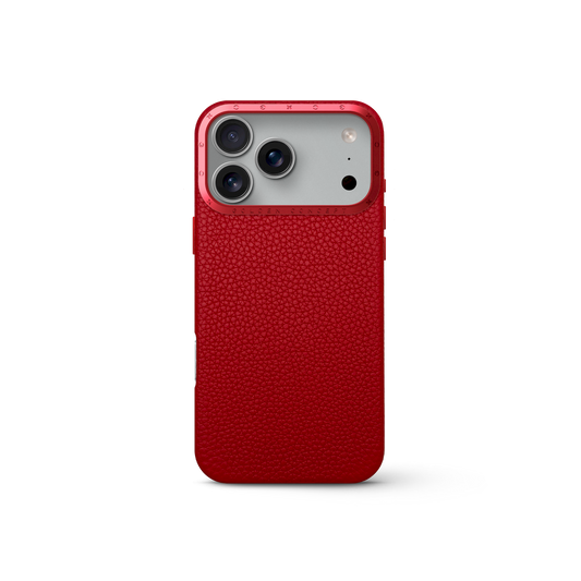 iPhone Case 17 - Full-Grain Leather - Cherry