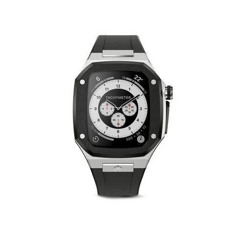 Apple Watch 7 - 9 Case - SP - Silver (Black Rubber)