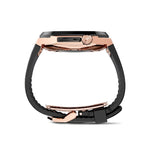 Load image into Gallery viewer, Apple Watch 7 - 9 Case - SPIII45 - Rose Gold (Black Rubber)
