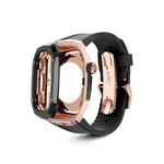 Load image into Gallery viewer, Apple Watch 7 - 9 Case - SPIII45 - Rose Gold (Black Rubber)
