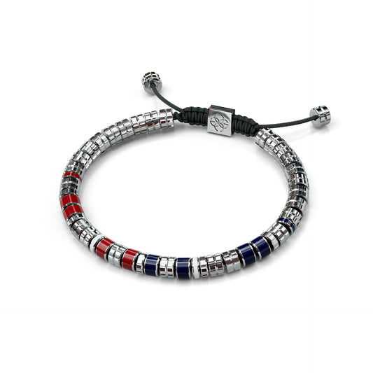 Bracelets EV - Silver - Red & Blue