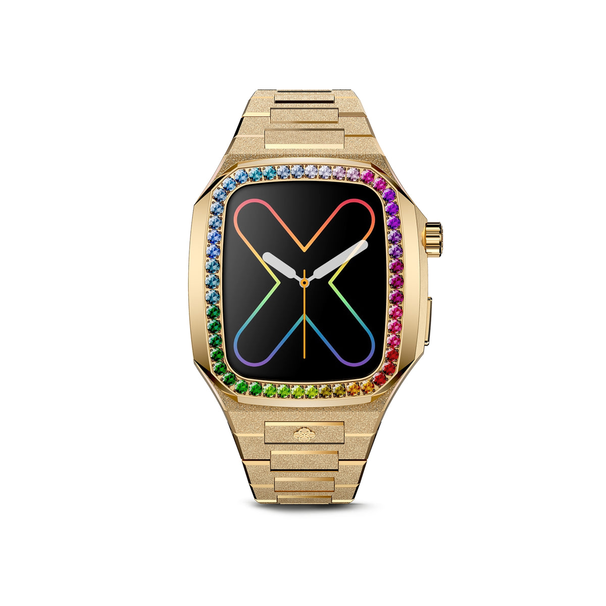 Apple Watch 7 - 9 Case - EVF - RAINBOW Frosted (Gold Steel) – LUX