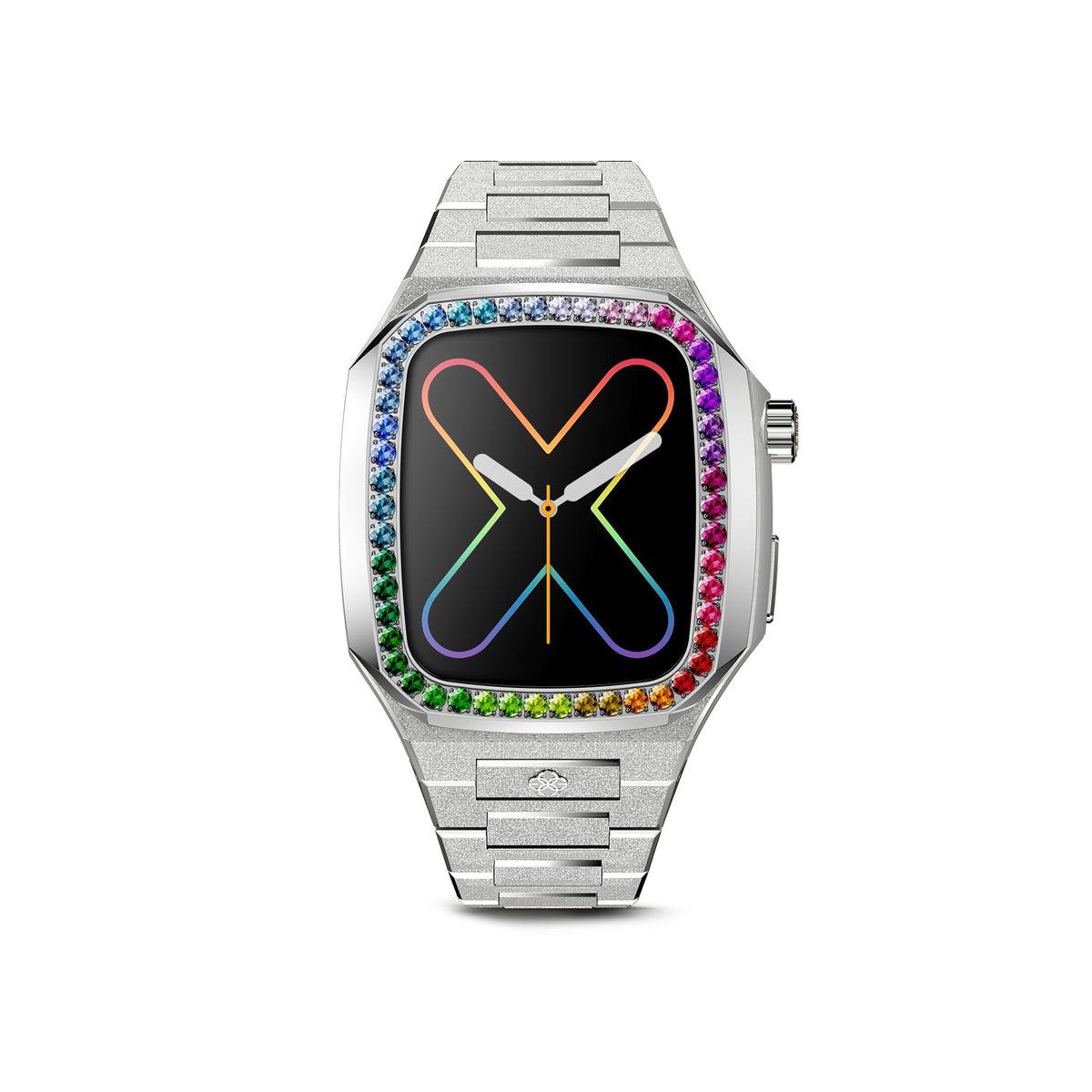 Apple Watch 8 / 7 Case - EVF - RAINBOW Frosted (Silver Steel