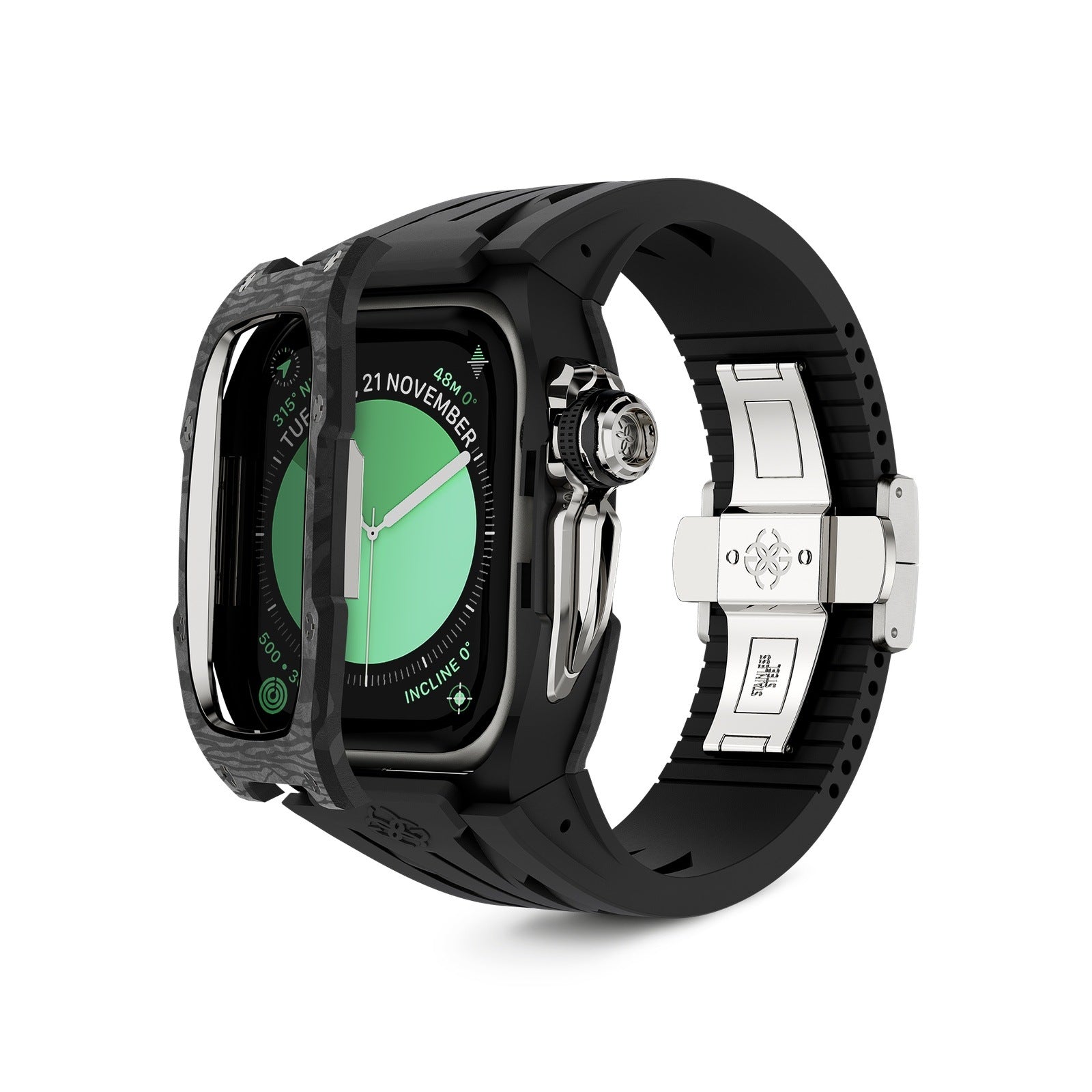 Apple Watch 7 - 9 Case - RSCIII45 - Silver Carbon