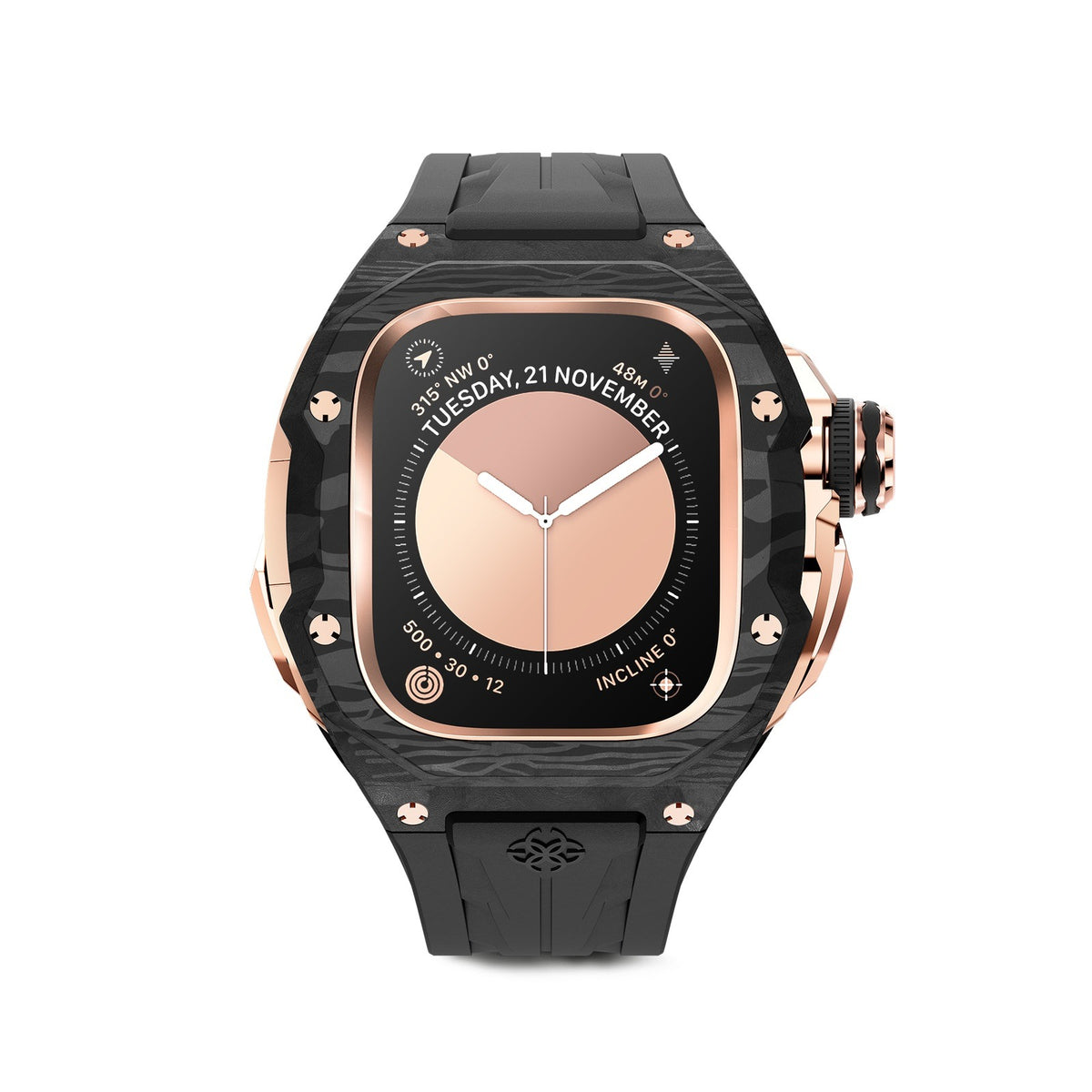 アクセサリー GOLDEN CONCEPT RSC49 ROSE GOLD CARBON Luxurious Racing Sport Carbon Case for Apple Watch Ultra 1