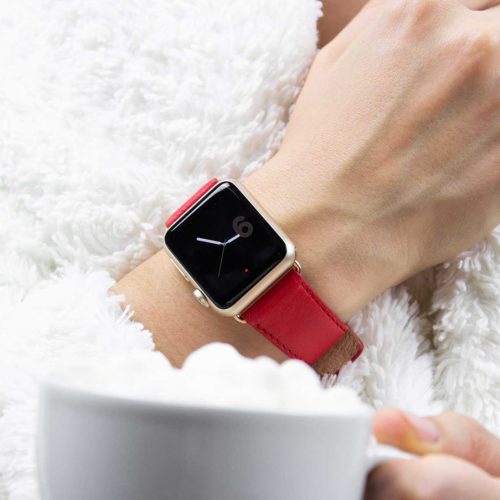 Meridio - Apple Watch Leather Strap - Nappa Collection - Coral