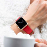 將圖片載入圖庫檢視器 Meridio - Apple Watch 皮革錶帶 - Nappa 系列 - 珊瑚色
