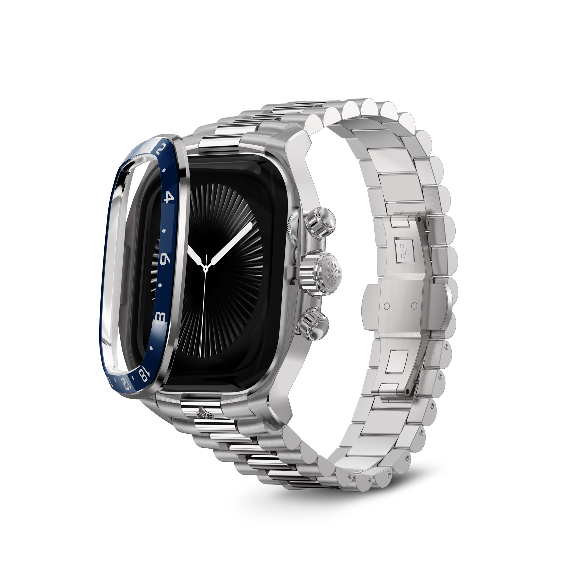 Apple Watch Case / CRCS46 Silver/Blue