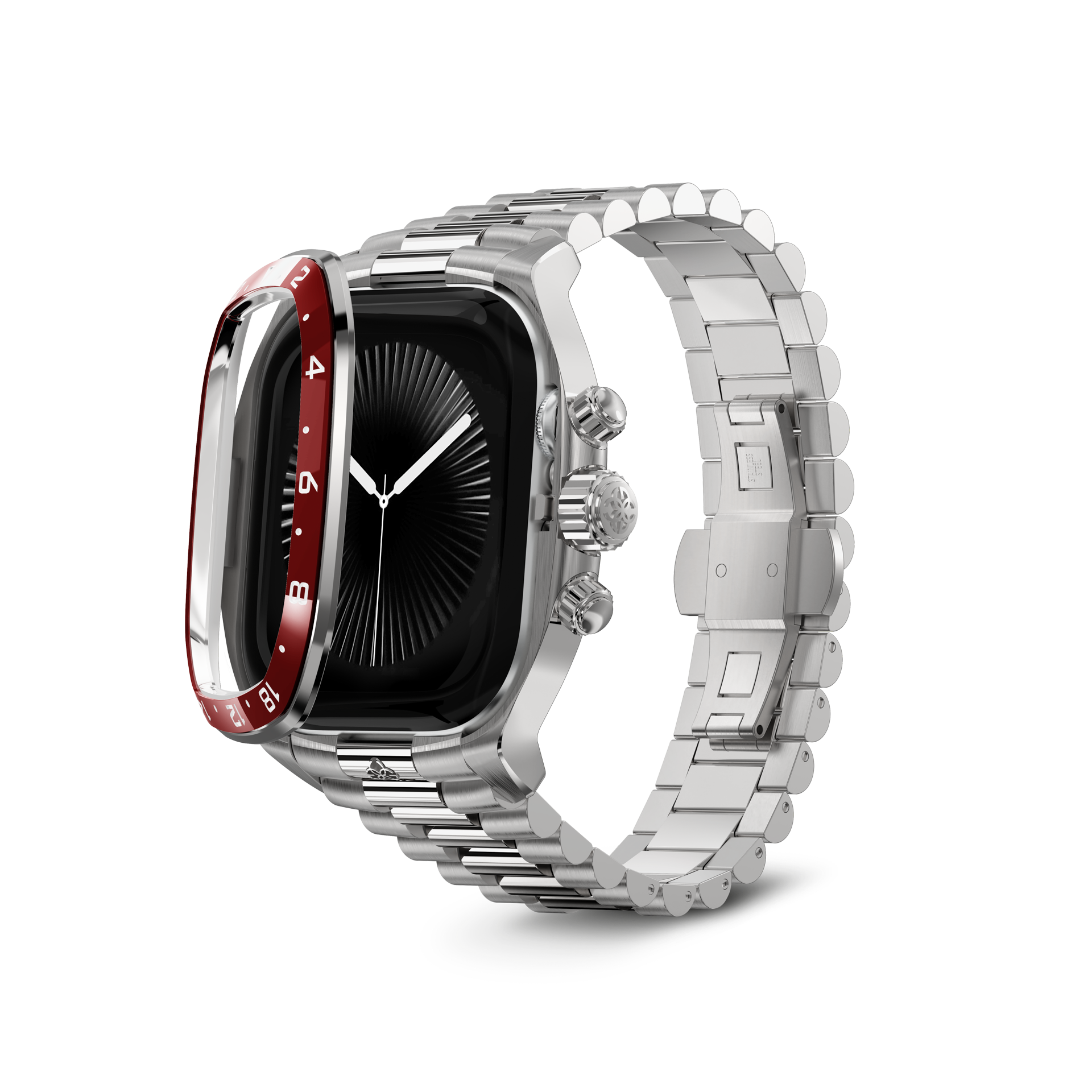 Apple Watch Case / CRCS46 Silver/Red