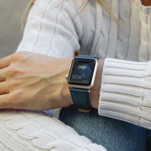 Meridio - Apple Watch 皮革錶帶 - Nappa 系列 - 牛仔布