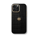 Load image into Gallery viewer, Golden Concept - iPhone 15 Case - Leather - Embossed Croco Logo
