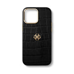 Load image into Gallery viewer, Golden Concept - iPhone 15 Case - Leather - Embossed Croco Logo
