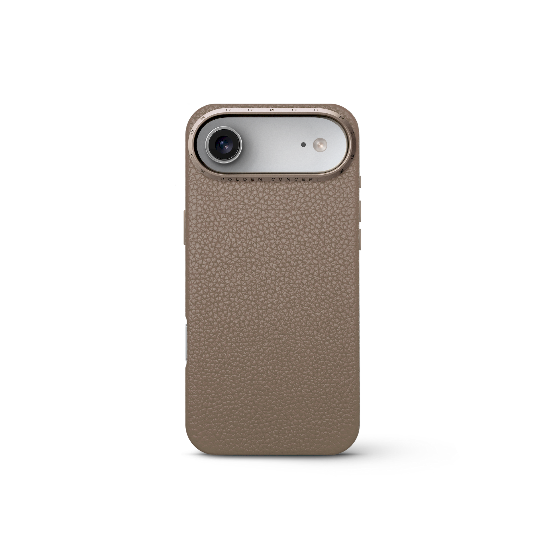 iPhone 17 手機殼 - 全粒面皮革 - 沙色