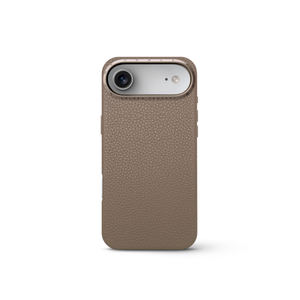 iPhone 17 手機殼 - 全粒面皮革 - 沙色