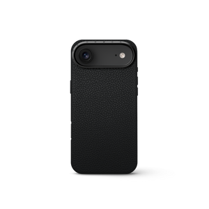 iPhone 17 手機殼 - 全粒面皮革 - 黑色
