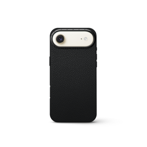 iPhone 17 手機殼 - 全粒面皮革 - 黑色