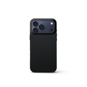 iPhone 17 手機殼 - 全粒面皮革 - 黑色