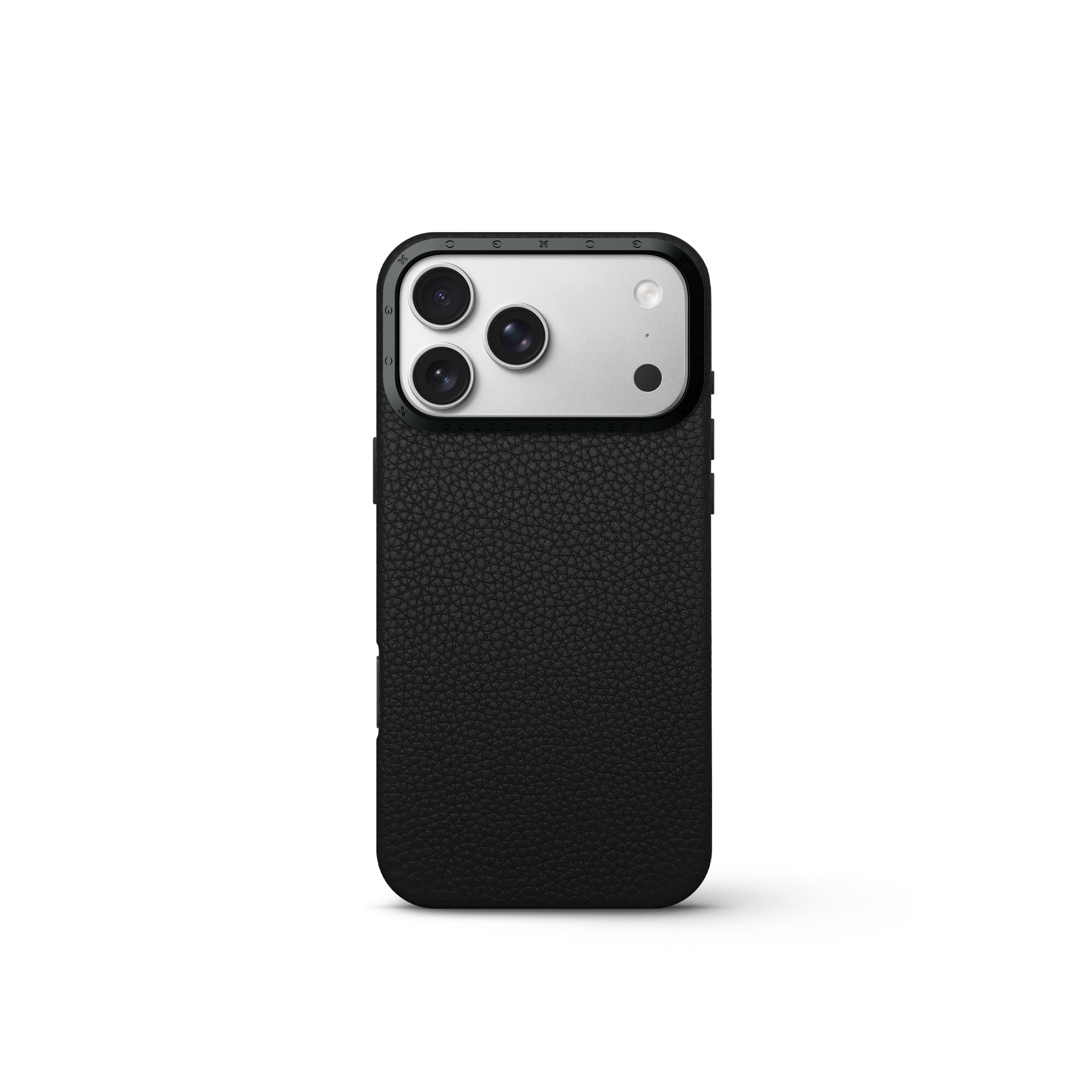 iPhone 17 手機殼 - 全粒面皮革 - 黑色