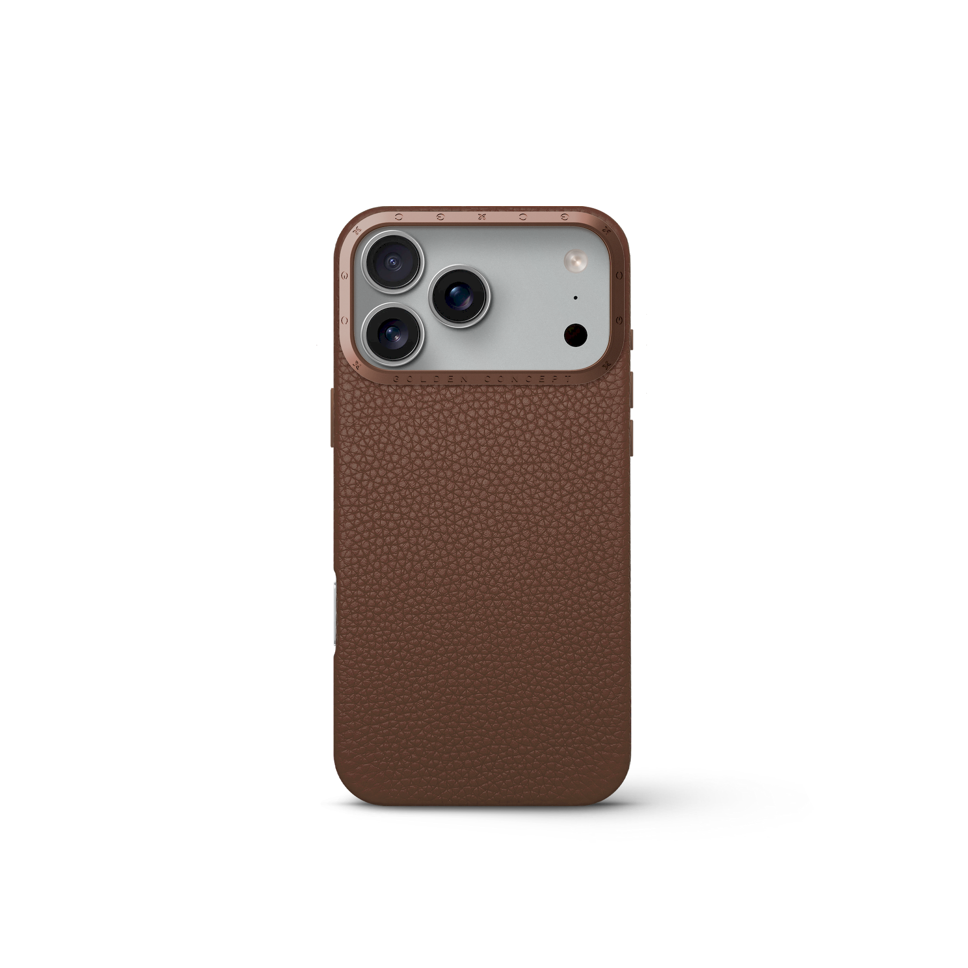 iPhone 17 手機殼 - 全粒面皮革 - 栗色