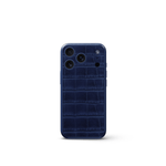 將圖片載入圖庫檢視器 iPhone 17 手機殼 / 磁力屏蔽 - 鱷魚壓紋 - 午夜藍
