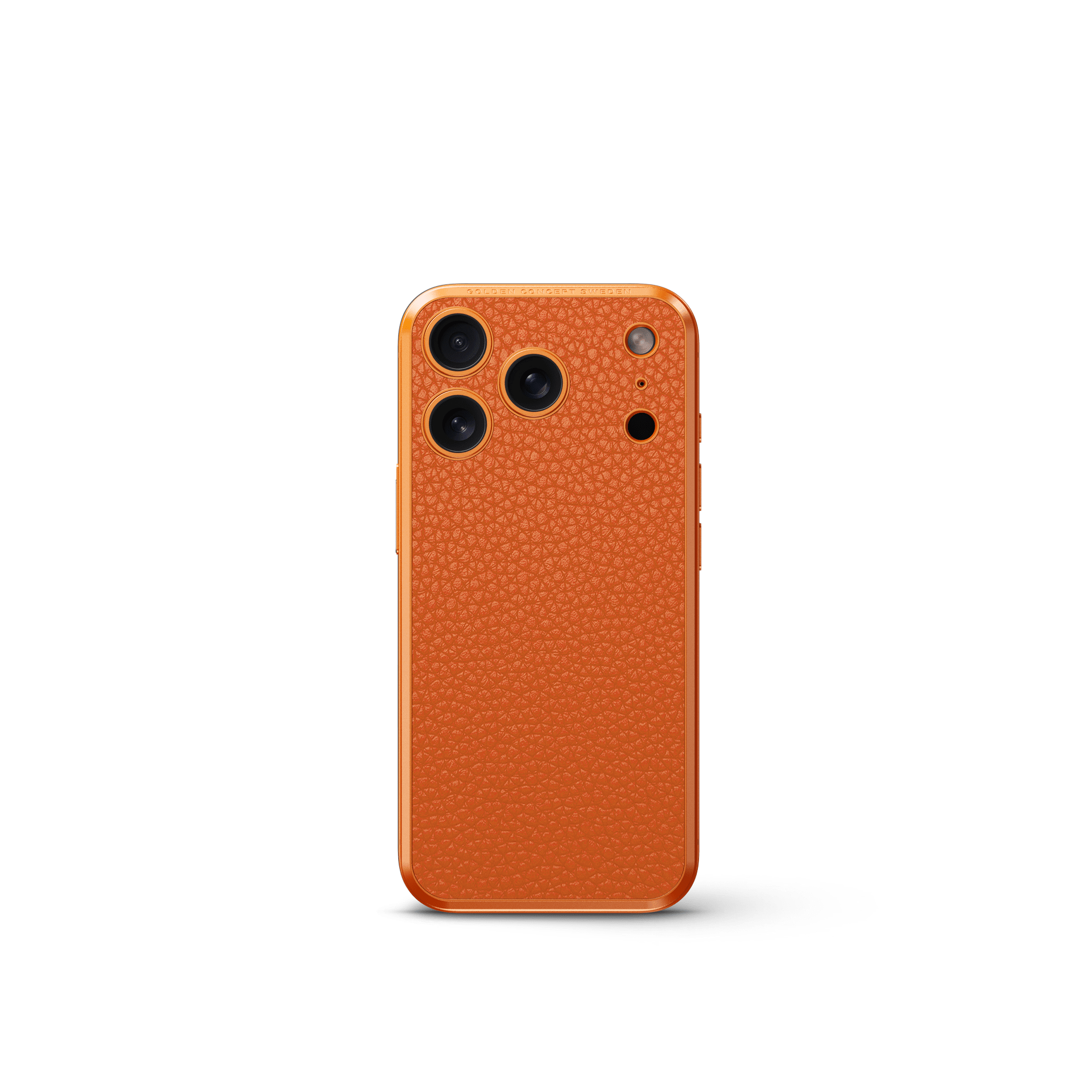 iPhone 17 手機殼 / 防磁保護殼 - 全粒面皮革 - 橘色
