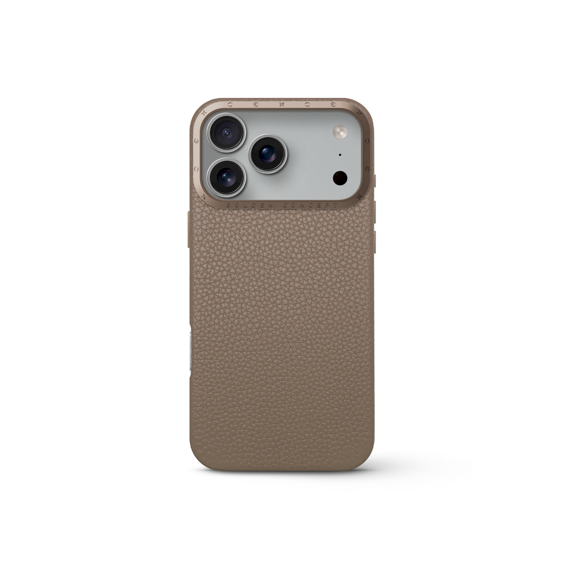 iPhone 17 手機殼 - 全粒面皮革 - 沙色