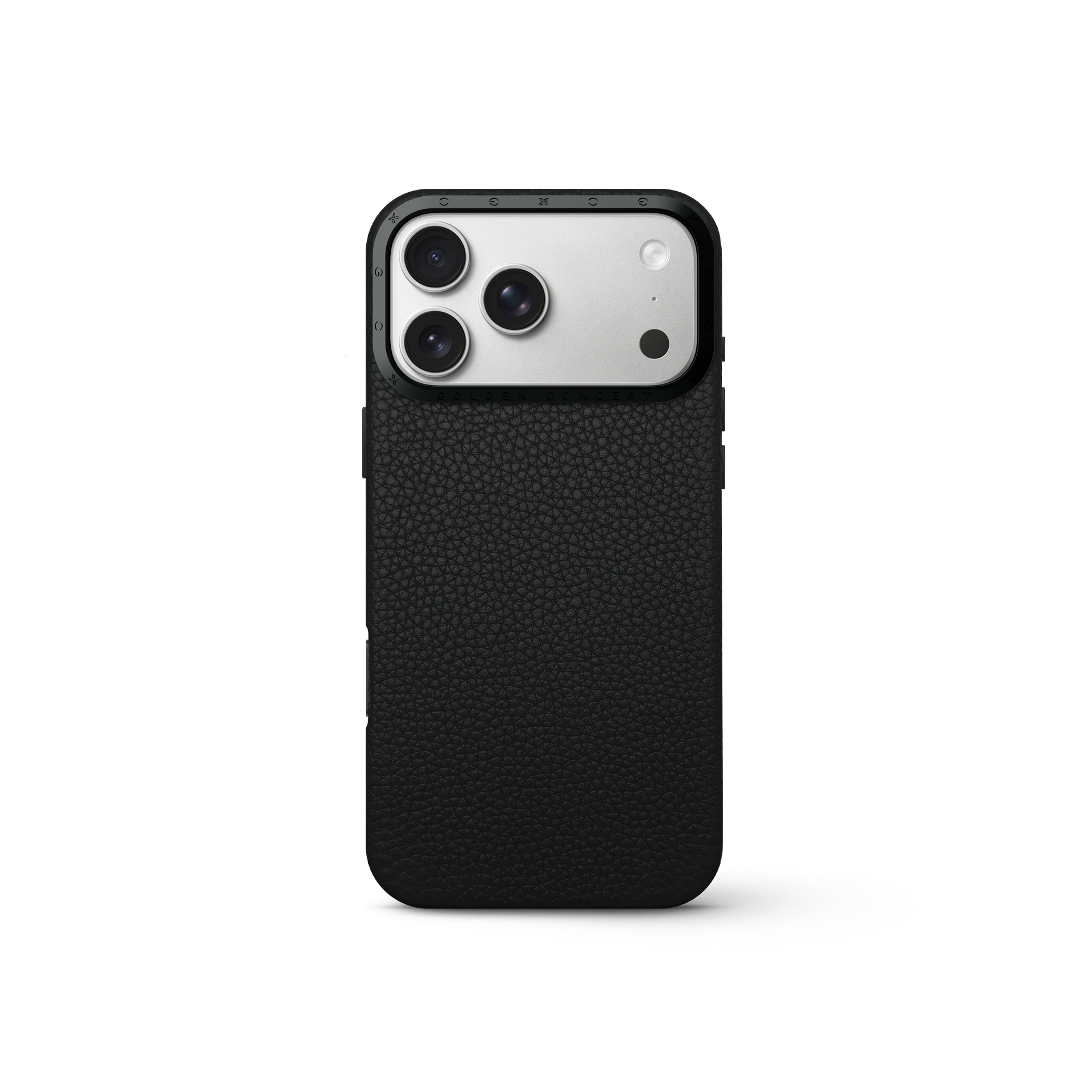 iPhone 17 手機殼 - 全粒面皮革 - 黑色