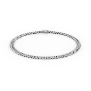 Sterling Silver Cuban Necklace - Iced