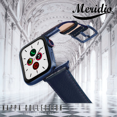 Meridio - Apple Watch Leather Strap - Nappa Collection - Mediterranean Blue