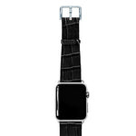 Load image into Gallery viewer, Meridio - Apple Watch Leather Strap - Reptilia Collection - Pitch Black
