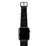 将图片加载到图库查看器，Meridio - Apple Watch 皮革表带 - Reptilia 系列 - 漆黑
