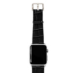 将图片加载到图库查看器，Meridio - Apple Watch 皮革表带 - Reptilia 系列 - 漆黑
