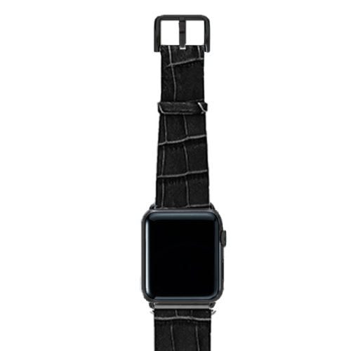 Meridio - Apple Watch 皮革表带 - Reptilia 系列 - 漆黑