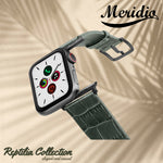 Load image into Gallery viewer, Meridio - Apple Watch Leather Strap - Reptilia Collection - Shamrock
