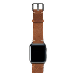 Meridio - Apple Watch Leather Strap - Vintage Collection - Smoked Walnut
