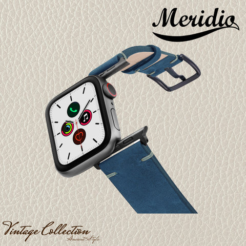 Meridio - Apple Watch Leather Strap - Vintage Collection - Arctic Night