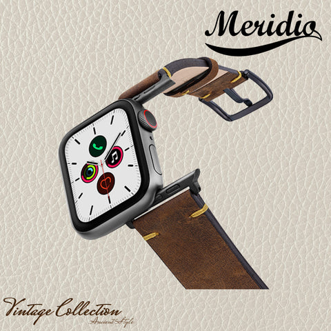 Meridio - Apple Watch Leather Strap - Vintage Collection - Old Brown