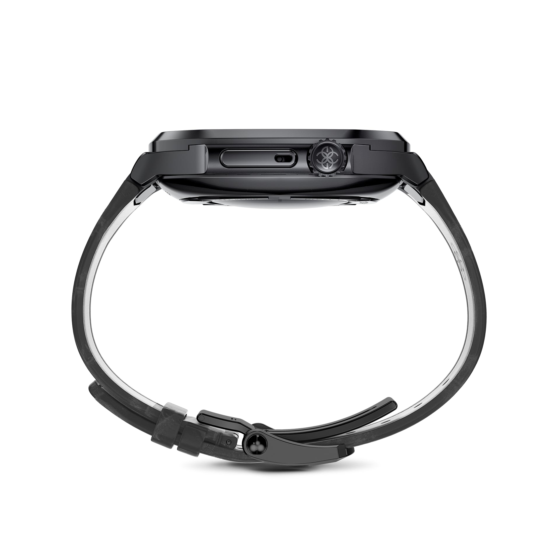 Apple Watch 7 - 9 表壳 - 皇家 - 皮革 - 黑色