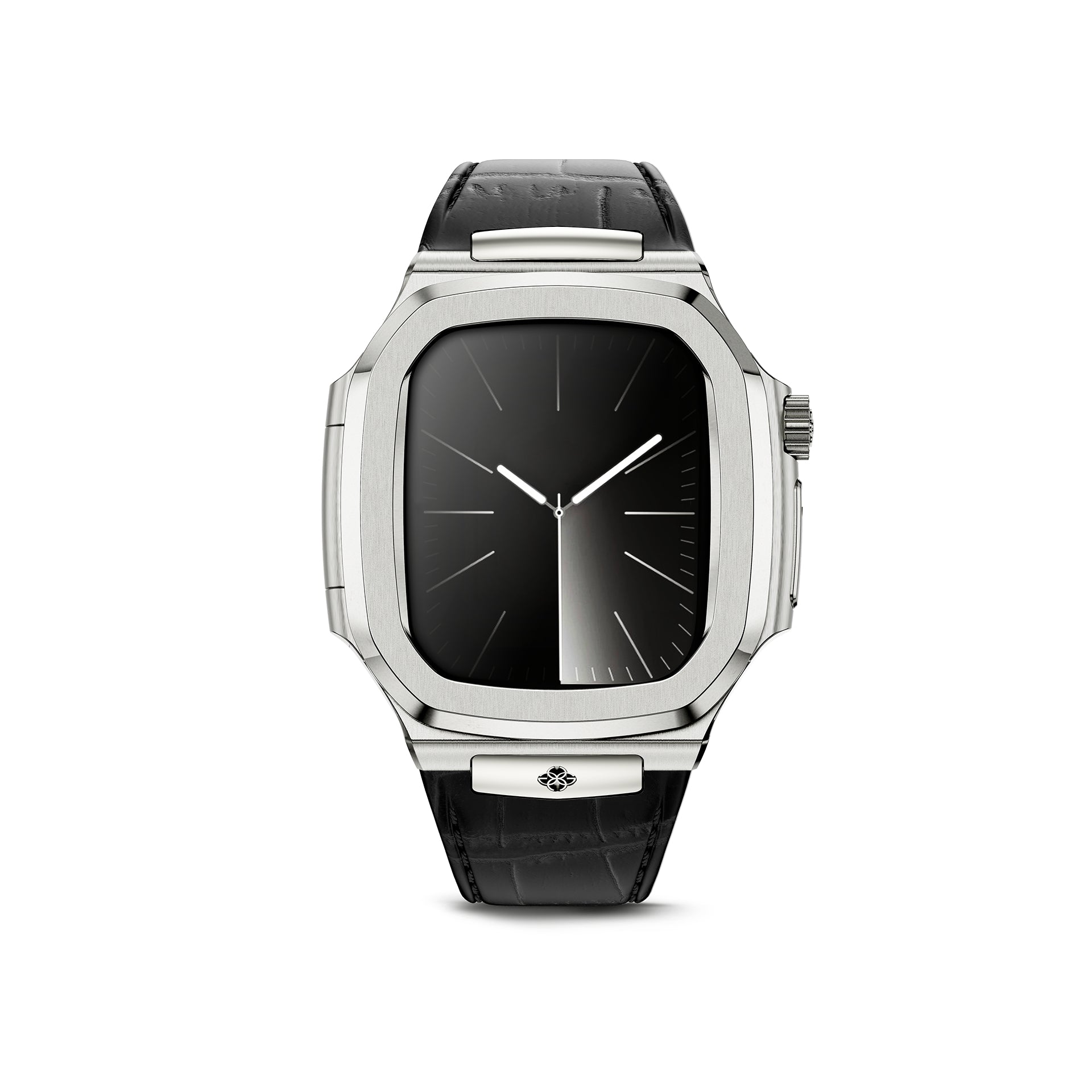 Apple Watch 7 - 9 表壳 - 皇家 - 皮革 - 银色