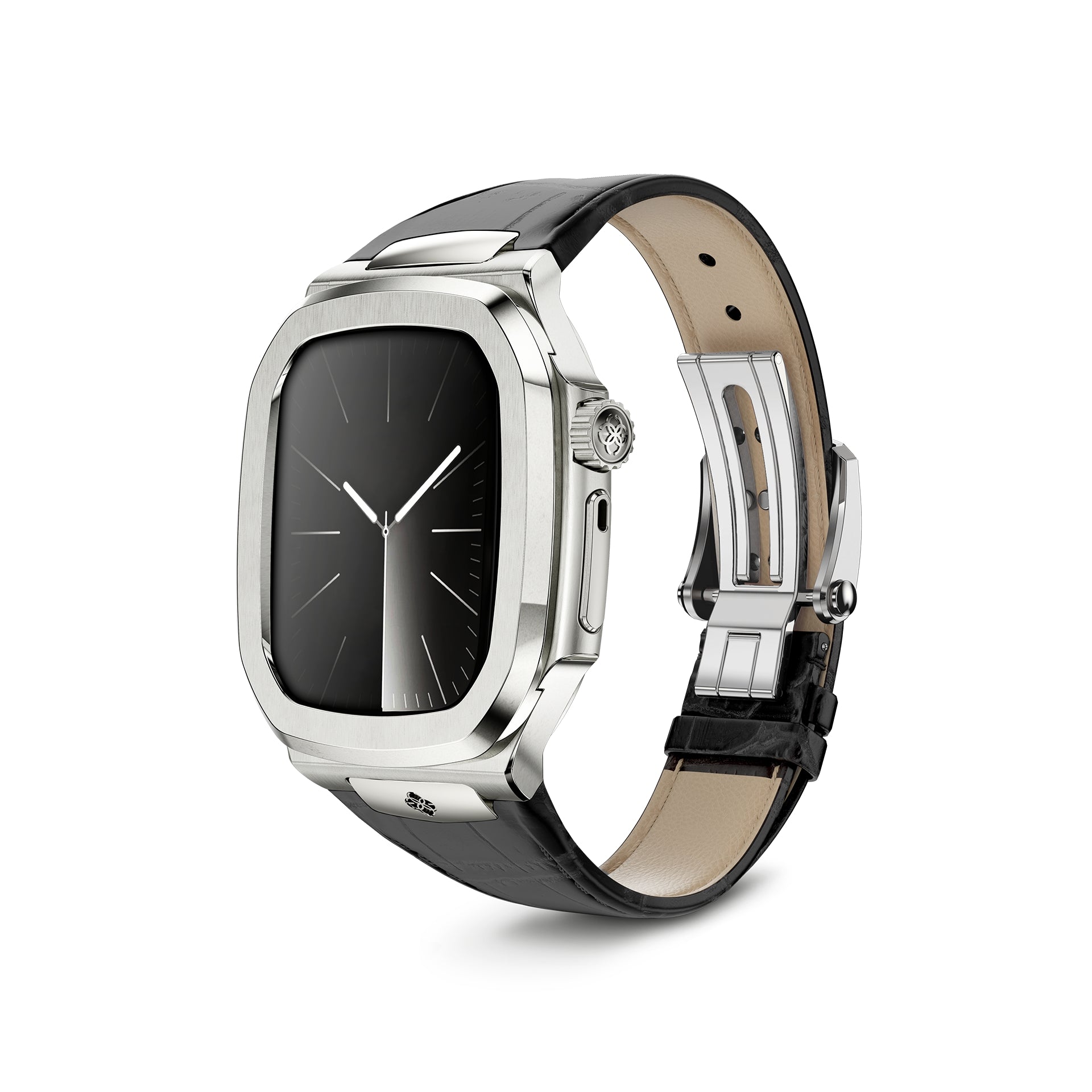Apple Watch 7 - 9 錶殼 - RO45 - 皮革 - 銀色