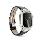 將圖片載入圖庫檢視器 Apple Watch 7 - 9 錶殼 - RO45 - 皮革 - 銀色
