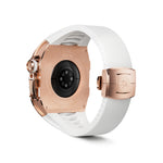 将图片加载到图库查看器，Apple Watch 7 - 9 表壳 - RST - 玫瑰金钛金属（白色橡胶）

