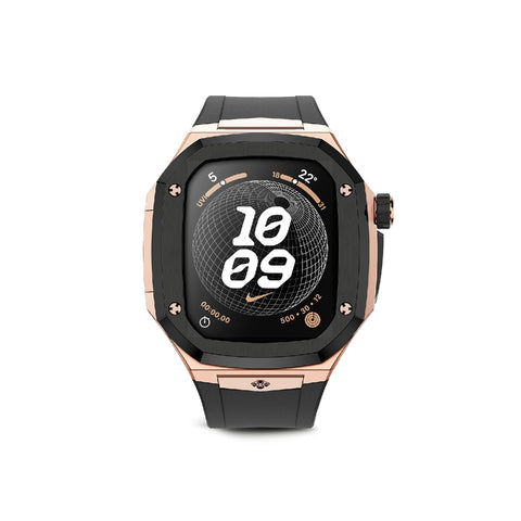 Apple Watch 7 - 9 錶殼 - SPIII45 - 玫瑰金（黑色橡膠）