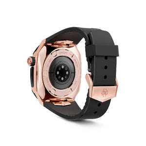 Apple Watch 7 - 9 錶殼 - SPIII - 玫瑰金（黑色橡膠）