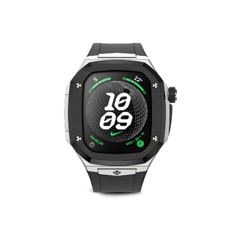 Apple Watch 7 - 9 錶殼 - SPIII45 - 銀色（黑色橡膠）